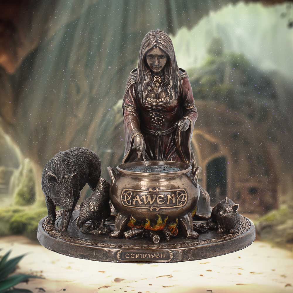 Bronze Welsh Goddess Ceridwen Figurine