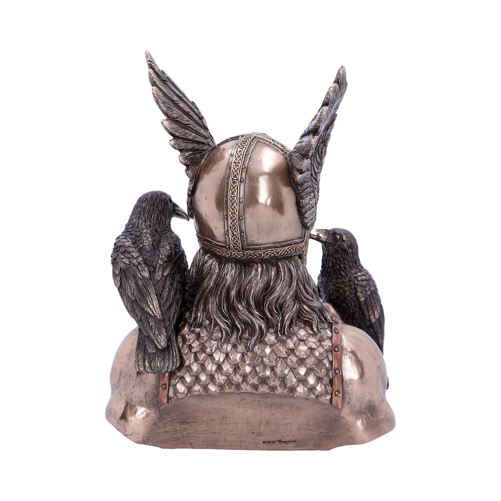 Bronze Odins Messengers Norse God Bust