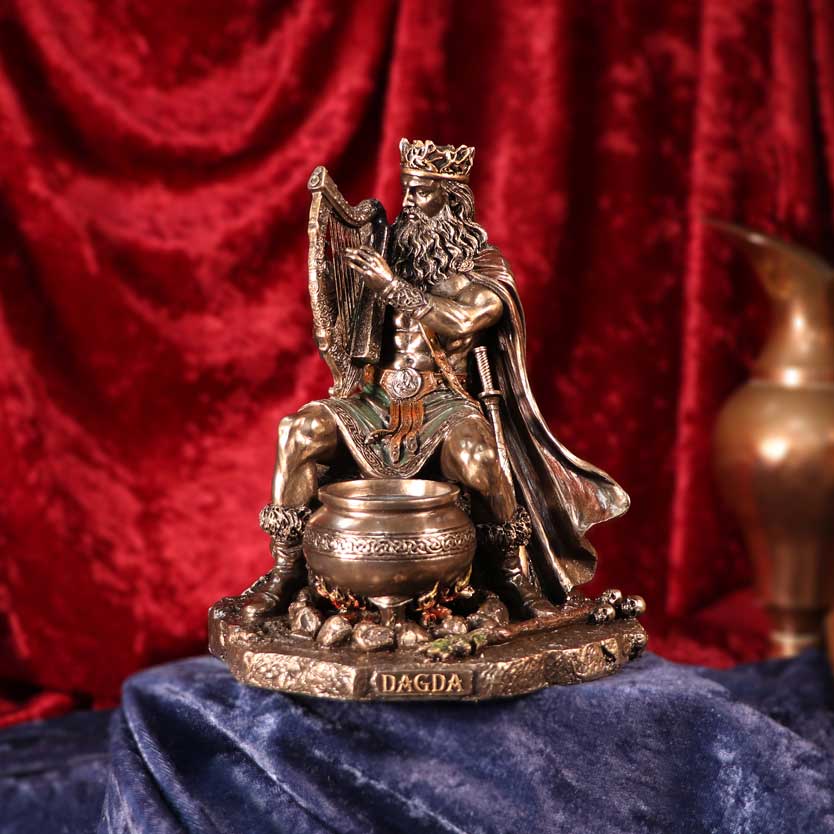 Bronze Dagda King of Tuatha De Danann Celtic Deity Figurine