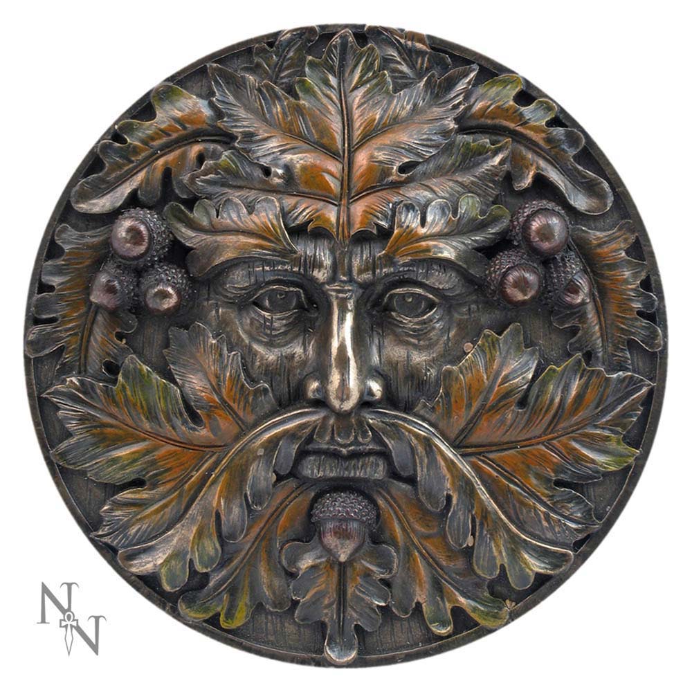 Bronzed Autumn Equinox Tree Spirit Wall Plaque