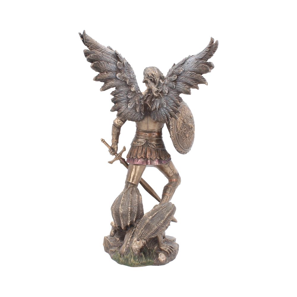 Bronzed Archangel Michael Religious Figurine 33cm