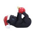 Cat in Santa Hat Playing With Bauble 13.5cm