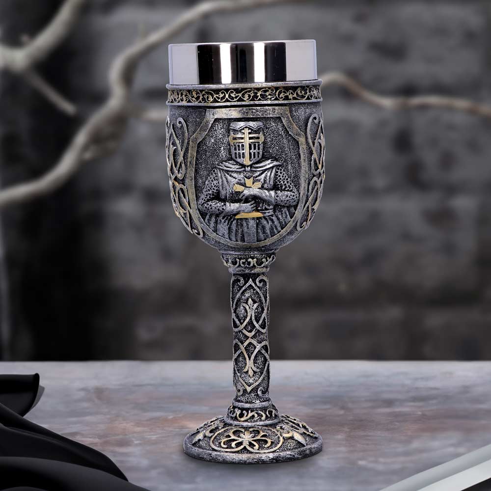 Armoured Medival Knight Soldier Goblet 19cm