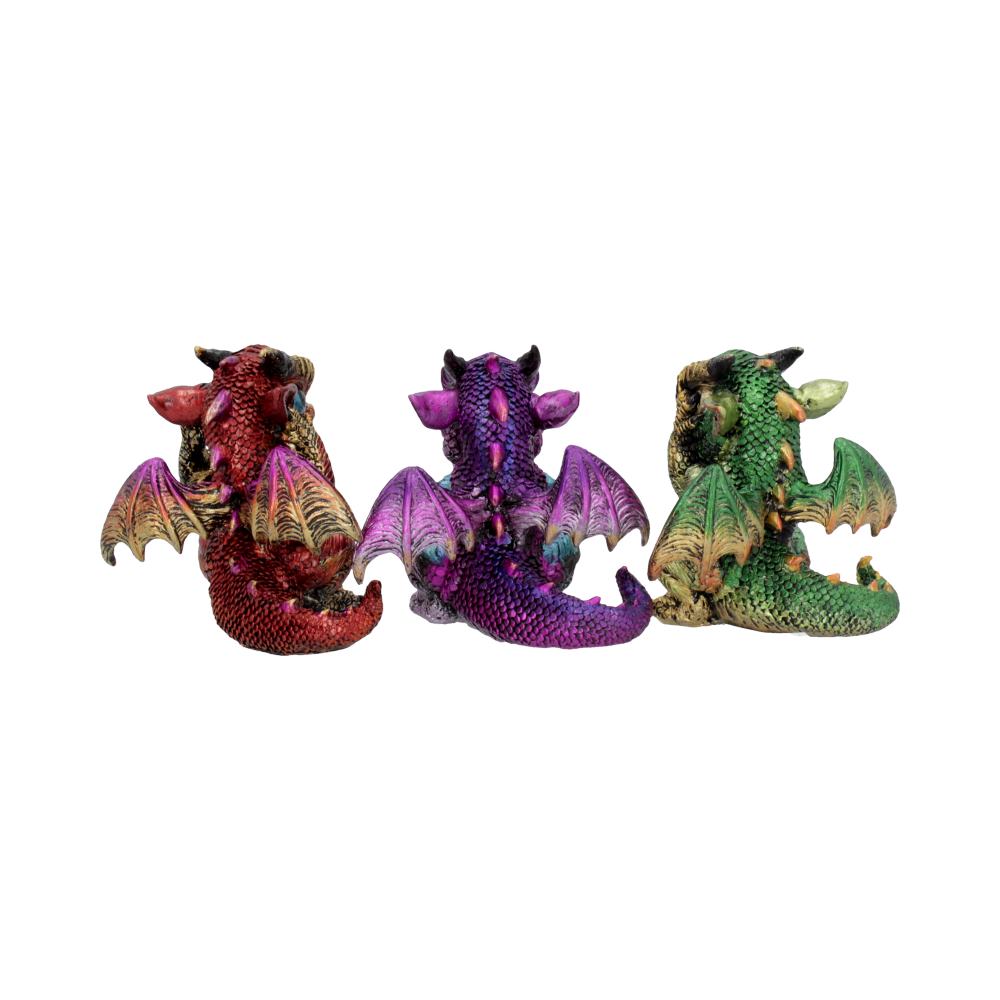 Three Wiselings Figurines Dragon Dragonling Ornaments