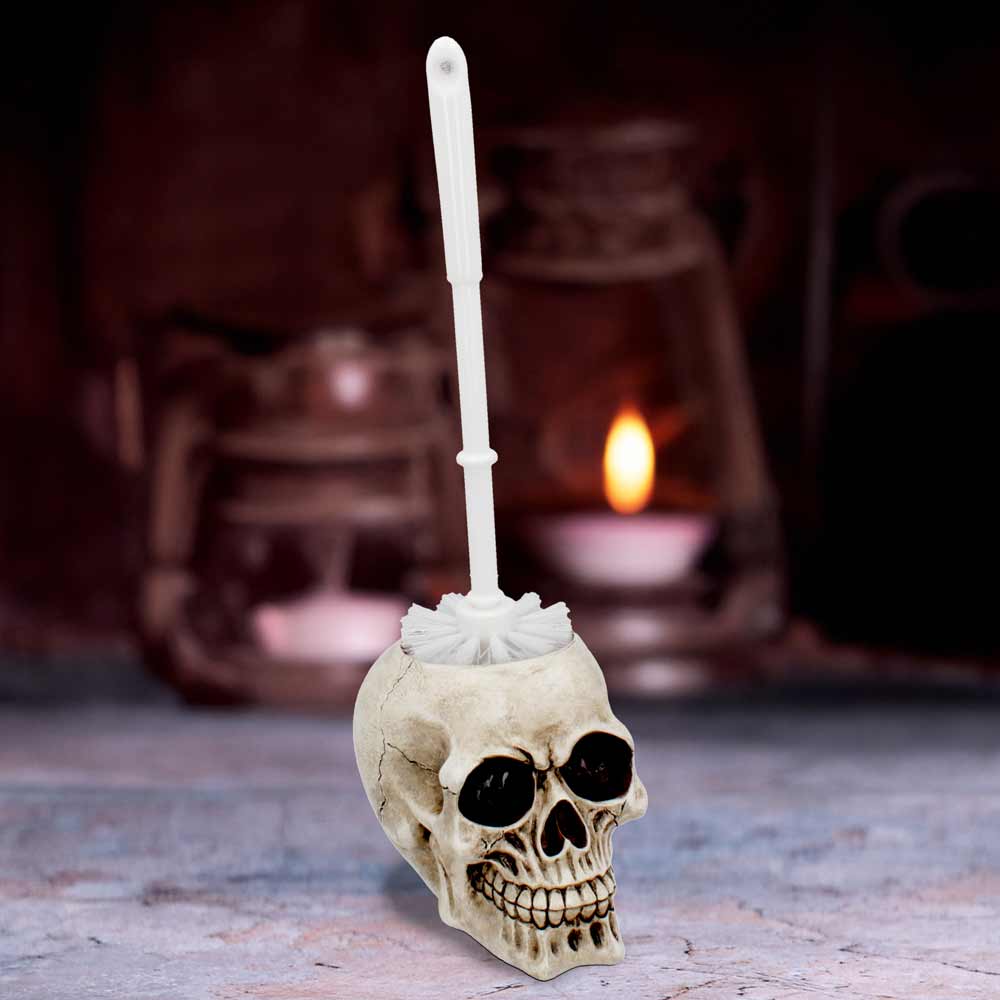 Brush with Death Skull Toilet Brush Holder 16.4cm