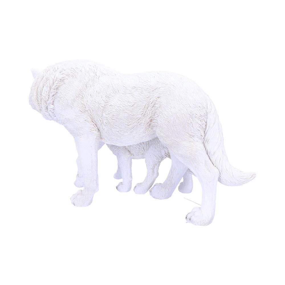 Winter Offspring Mother and Wolf Pup Ornament