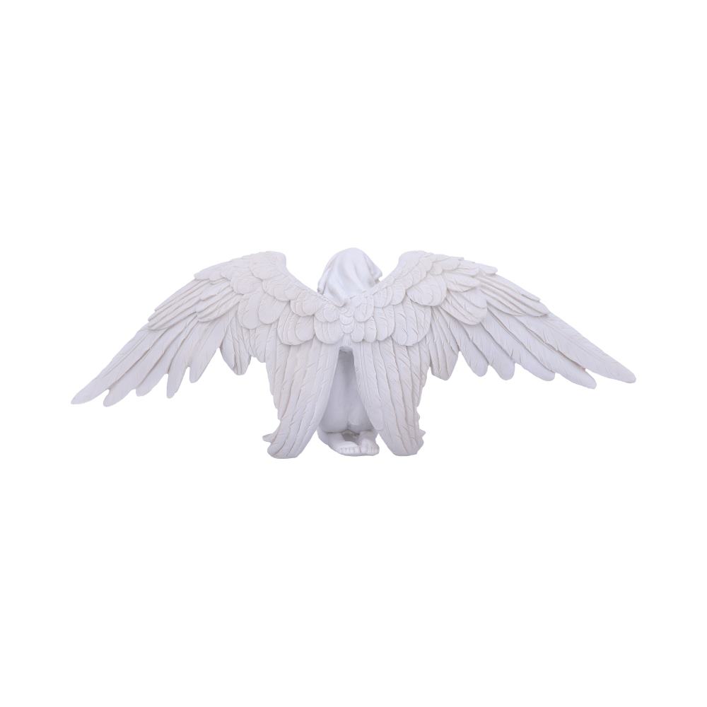 White Angels Offering Kneeling Caped Angel Figurine