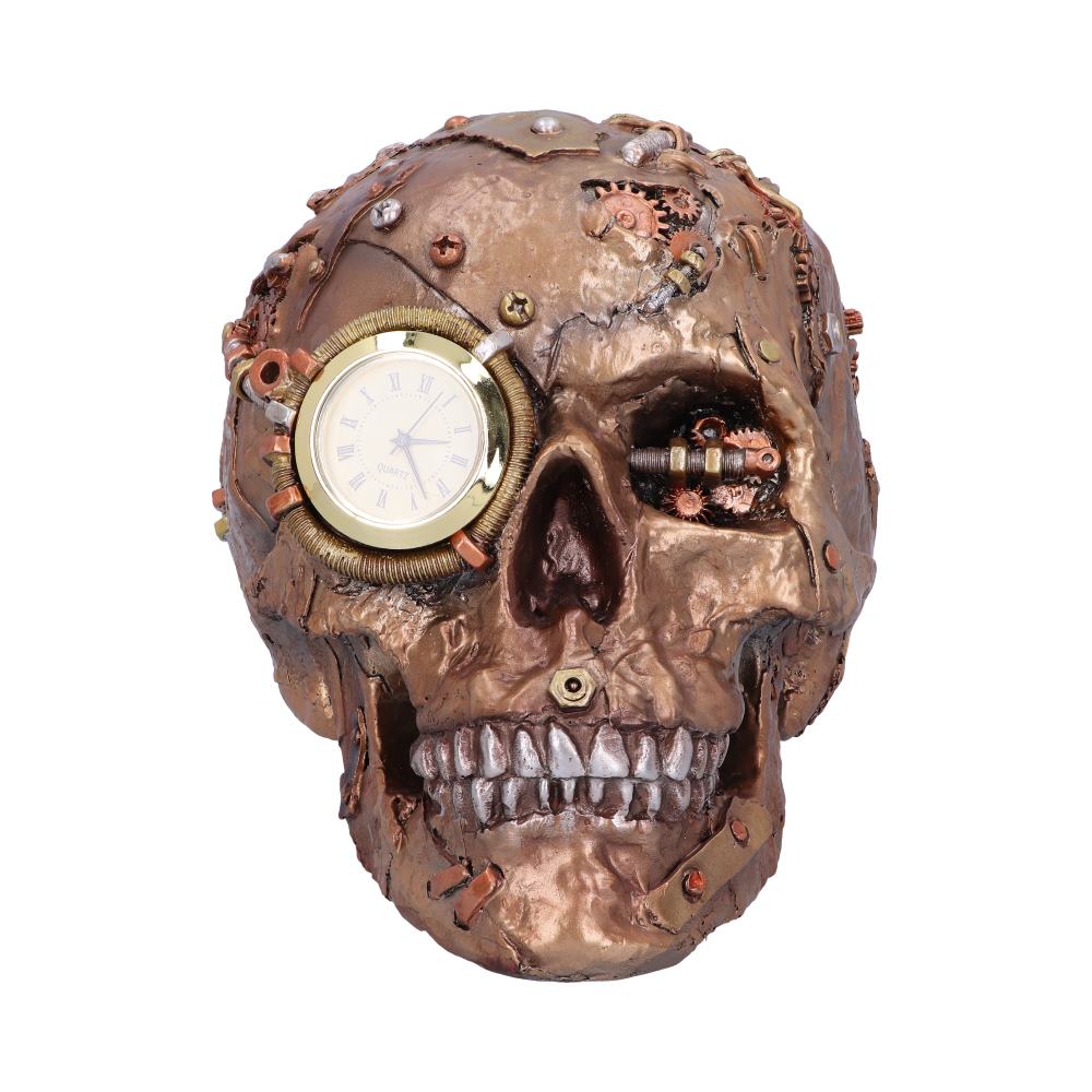 Bronze Scrapped Skull Steampunk Scrap Skeleton Figurine