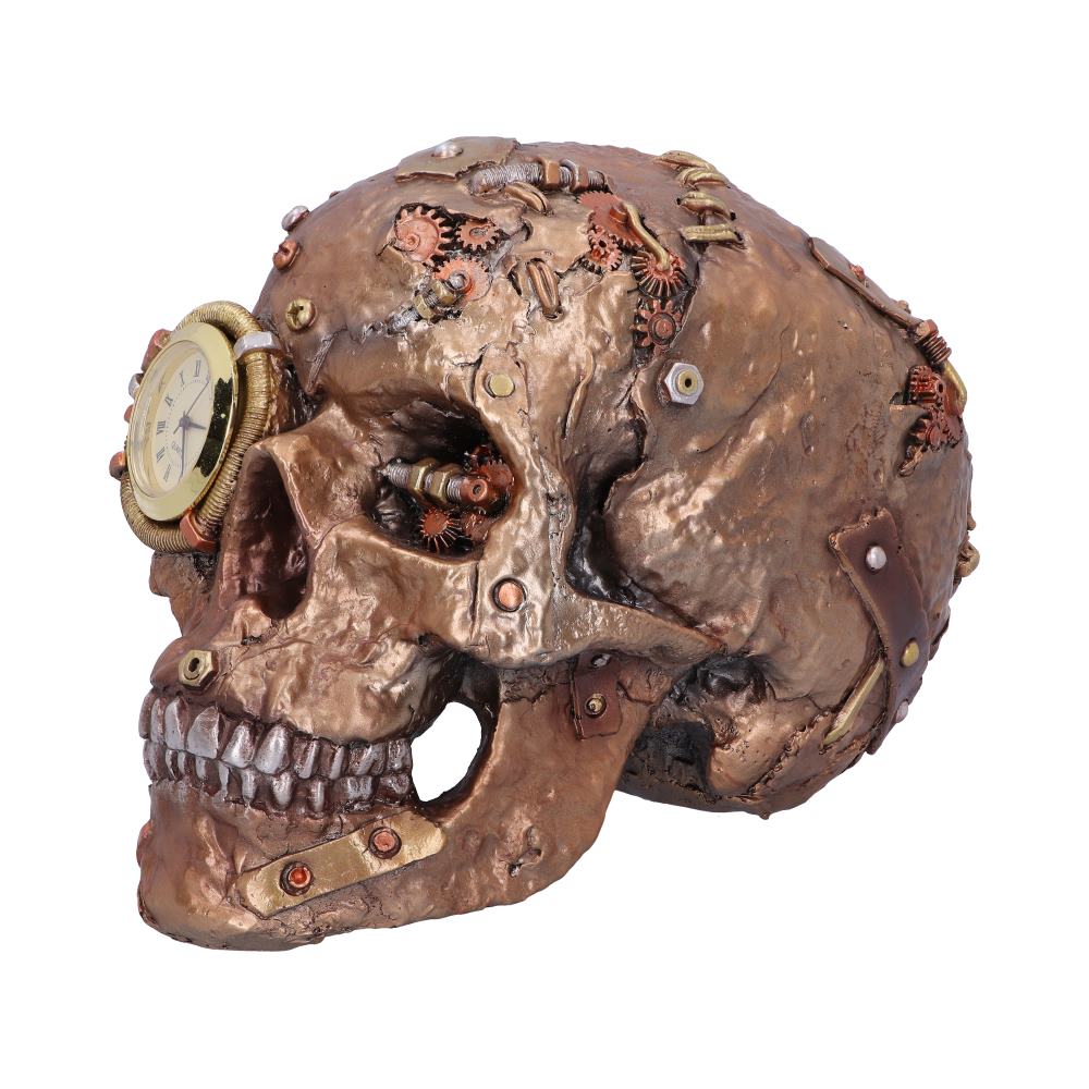 Bronze Scrapped Skull Steampunk Scrap Skeleton Figurine