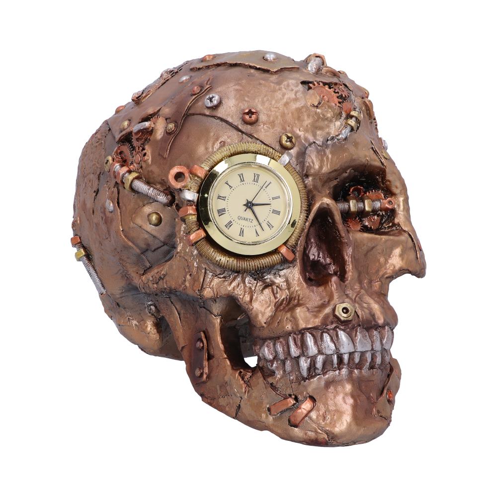 Bronze Scrapped Skull Steampunk Scrap Skeleton Figurine