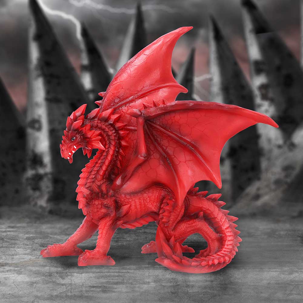 Tailong Red Dragon Figurine 21.5cm