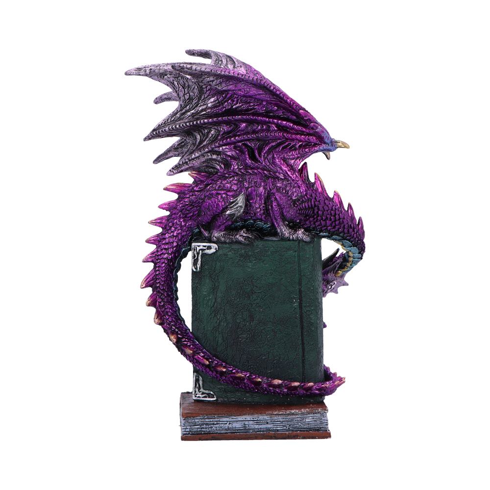 Dragon Fable Purple Dragon on Book Figurine 24cm