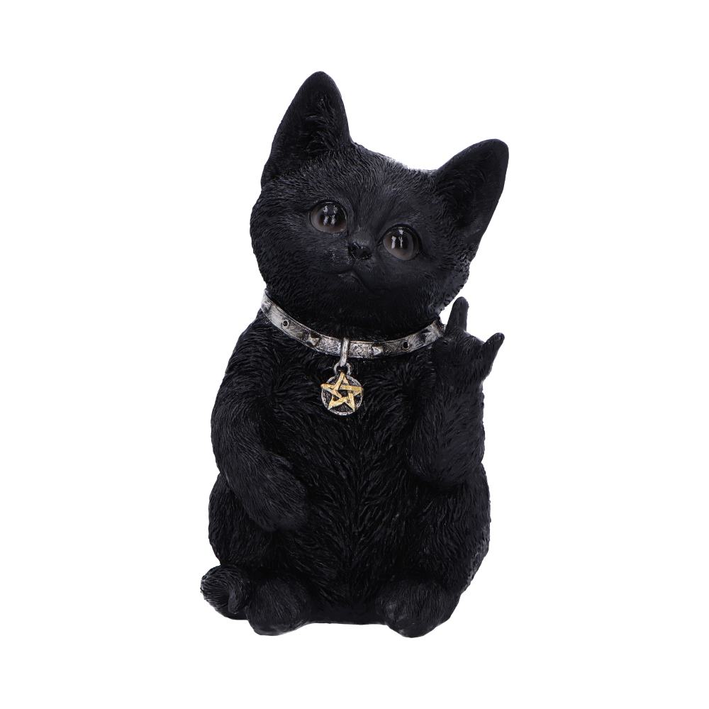 Metallicat Black Cat Throwing Rock Hand Sign