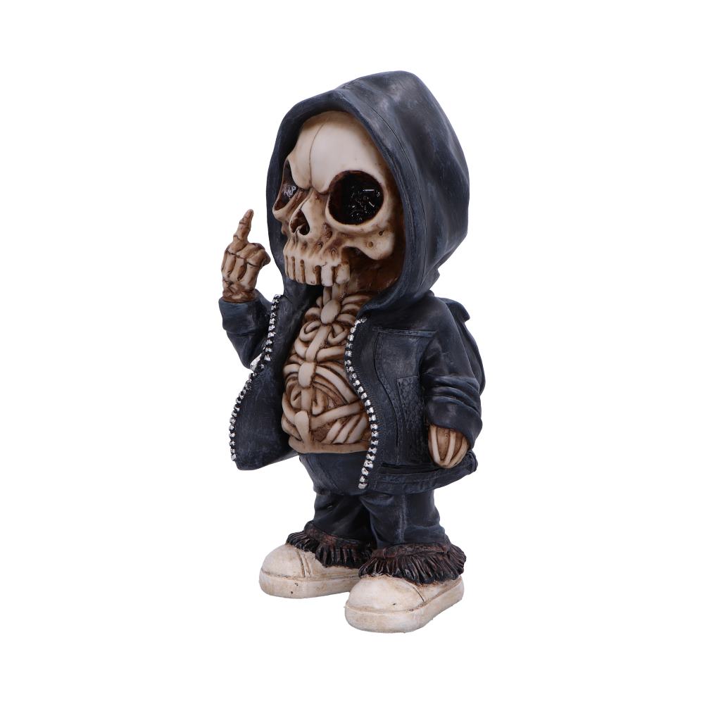 Flip the Bird A Bold and Rebellious Street Art Inspired Reaper Figurine