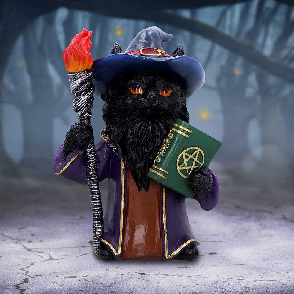 Magnus Fantasy Wizard Cat Figurine