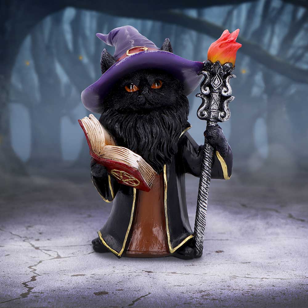 Albus The Black Wizard Cat Figurine