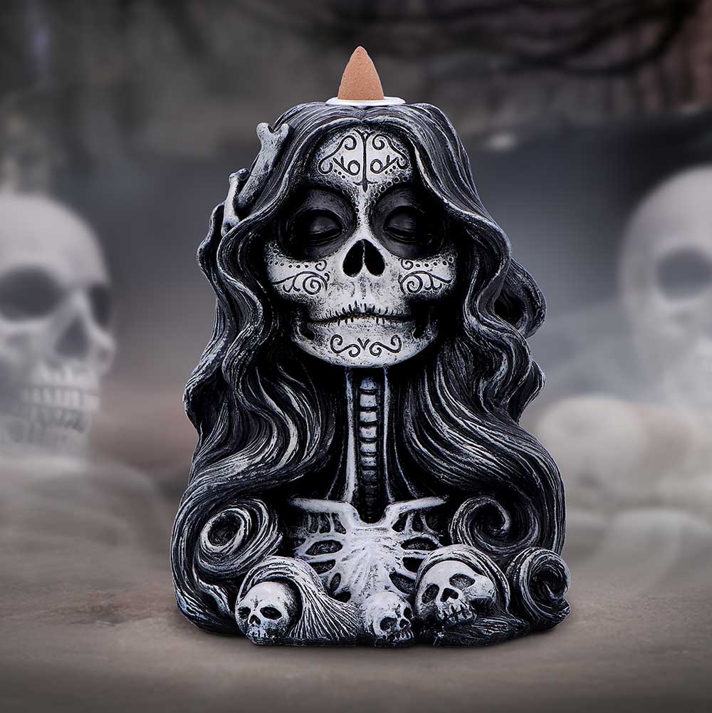 Calavera's Offering Gothic Day of the Dead Inspired Backflow Incense Burner