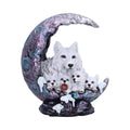 Winter Moon Wolf Ornament with LED