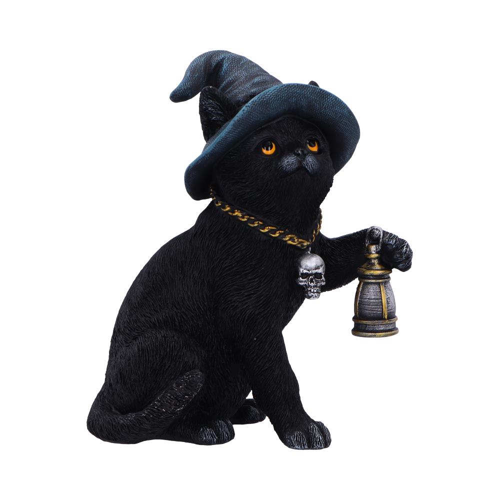 Witch Cat Lantern Figurine