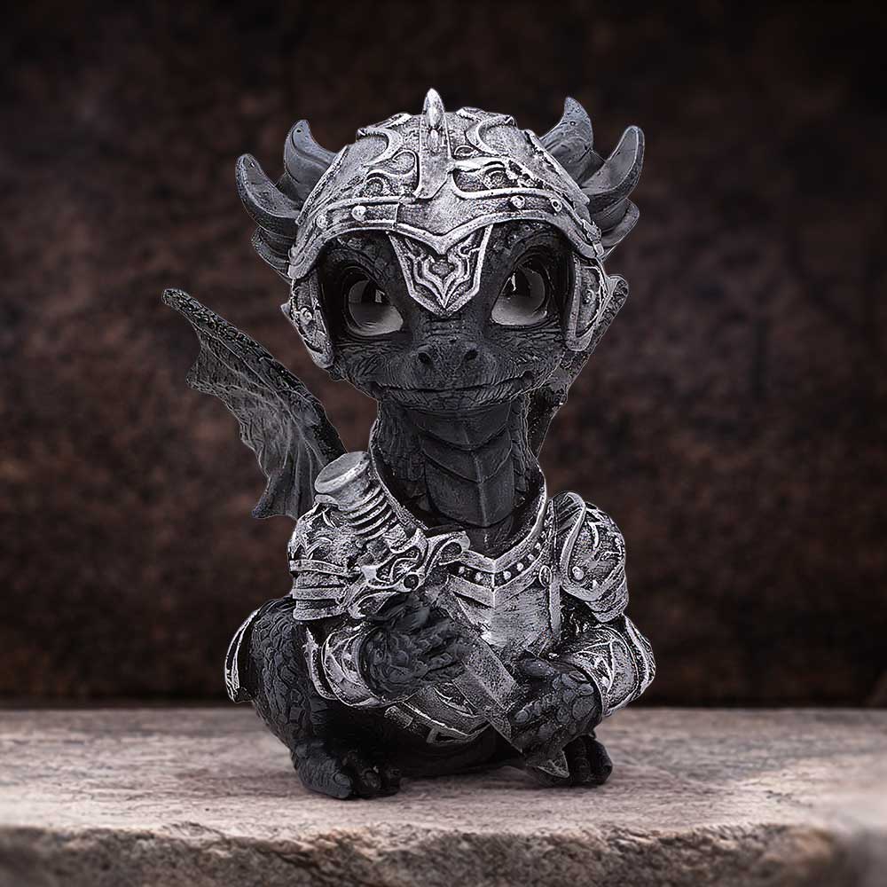 Sir Sword Flame Dragon Figurine