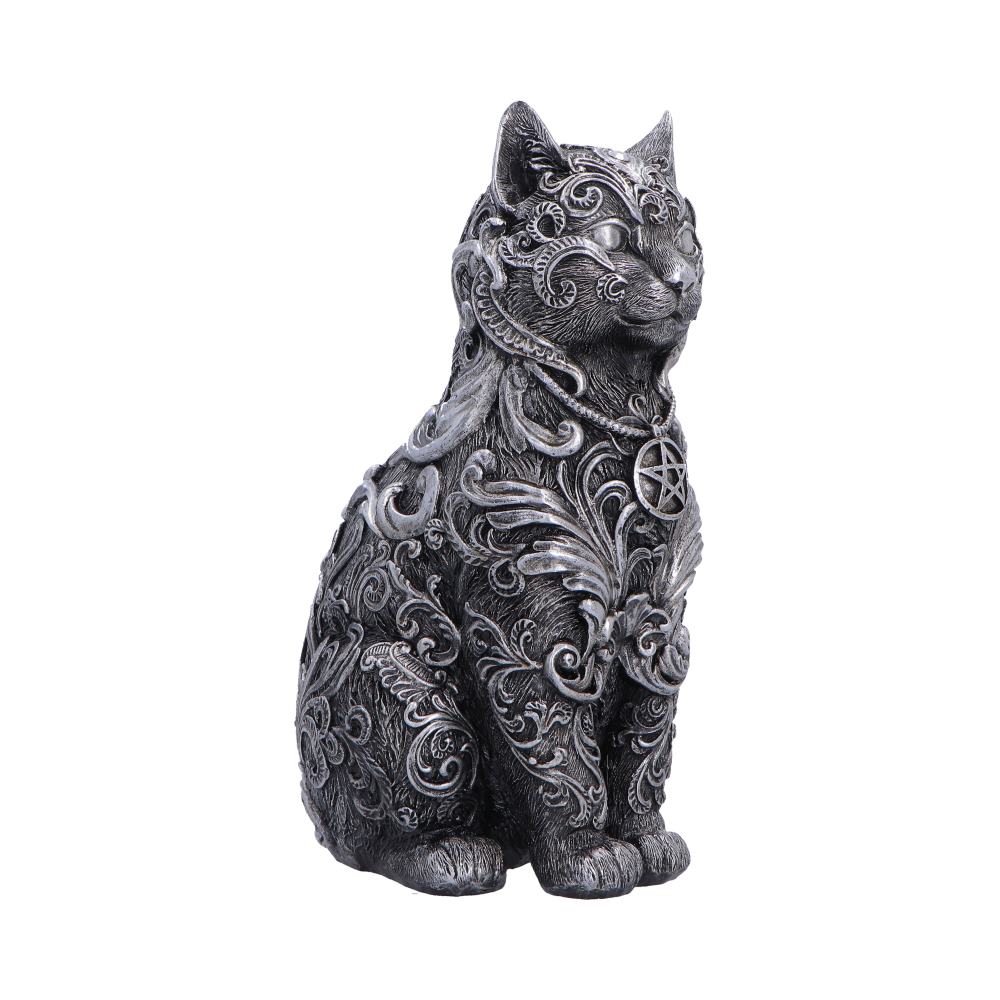 Hexbound Familiar Silver Cat Figurine 23cm