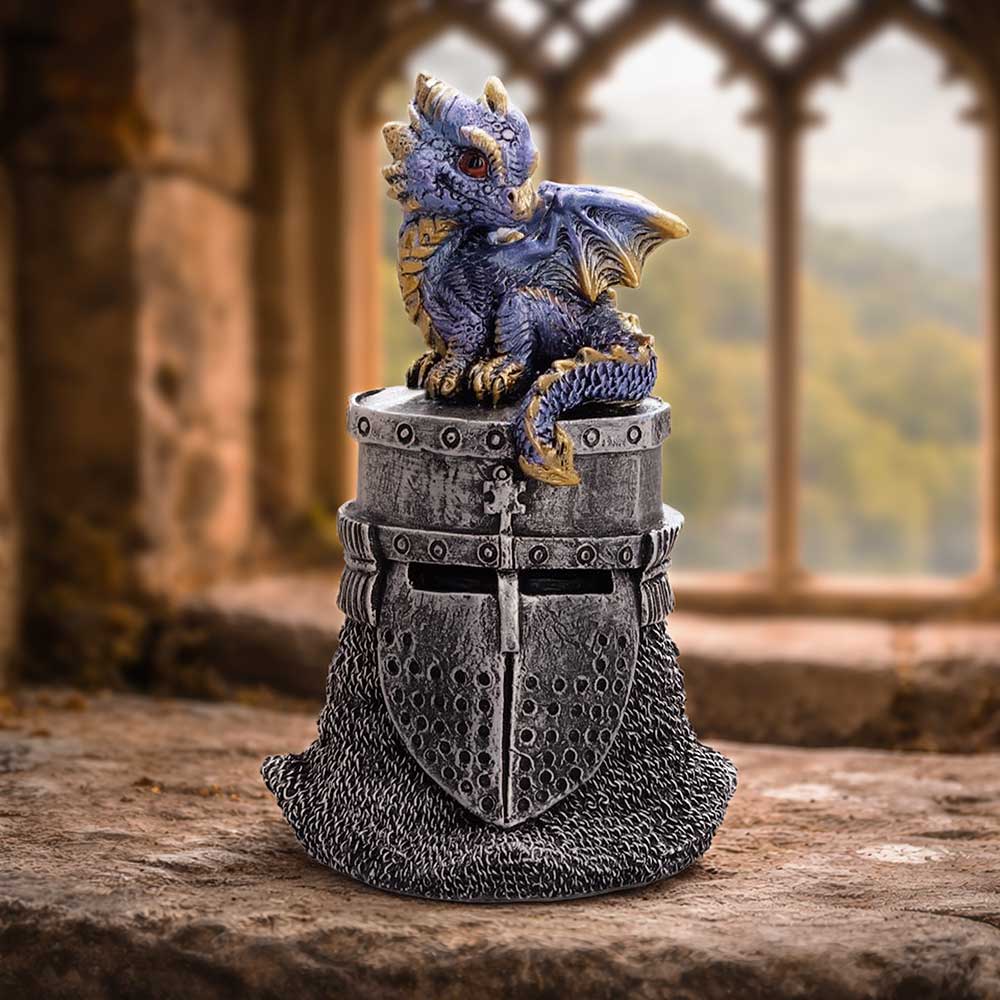 Blue Dragon on Knight Helmet 13.2cm
