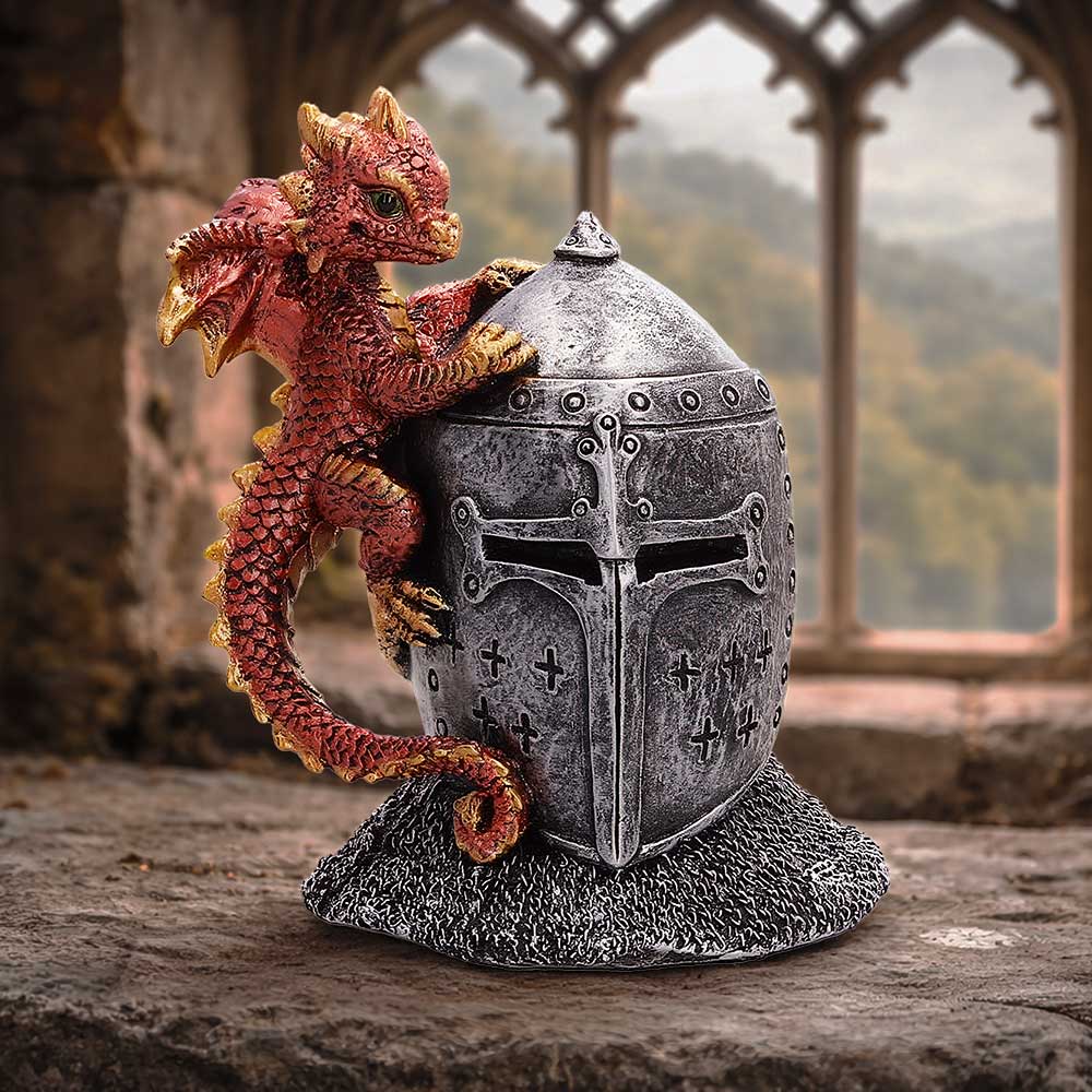 Red Dragon on Knight Helmet 12.3cm