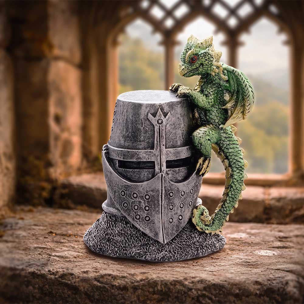 Green Dragon on Knight Helmet 12cm