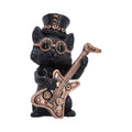Steampunk Black Cat Playing Guitar Figurine 10cm