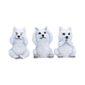 Three Wise Wolf Pups 9cm