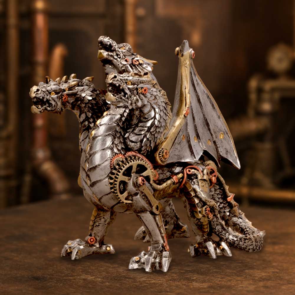 Three Headed Steampunk Dragon 15.4cm (Small)