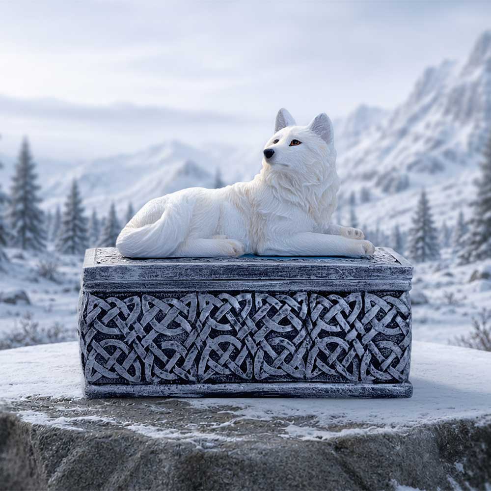 Ghost Wolf Trinket Box 10cm