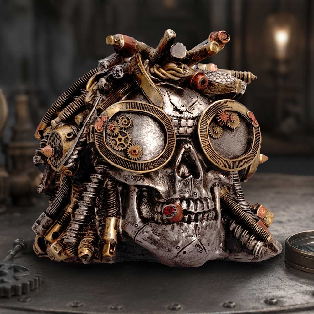 Deadlocked Steampunk Skull 14.4cm