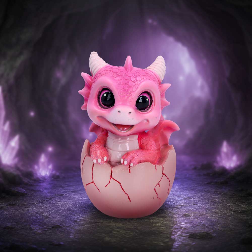 Shellbound Cute Pink Baby Dragon Figurine 8.6cm