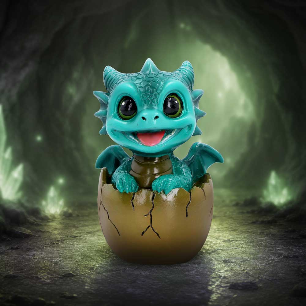 Shellbound Cute Green Baby Dragon Figurine 9.1cm