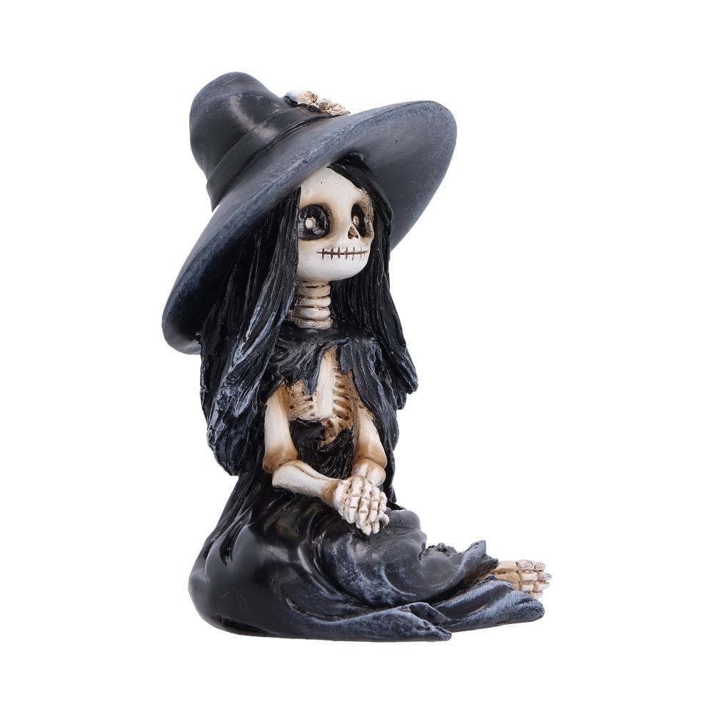Skeleton Witch Girl Sitting on Knees 8.8cm