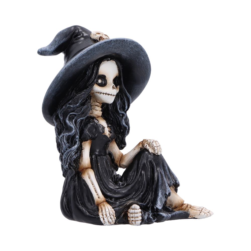 Skeleton Witch Girl Sitting 8.8cm