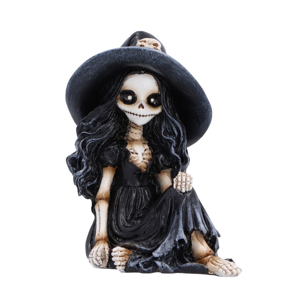 Skeleton Witch Girl Sitting 8.8cm