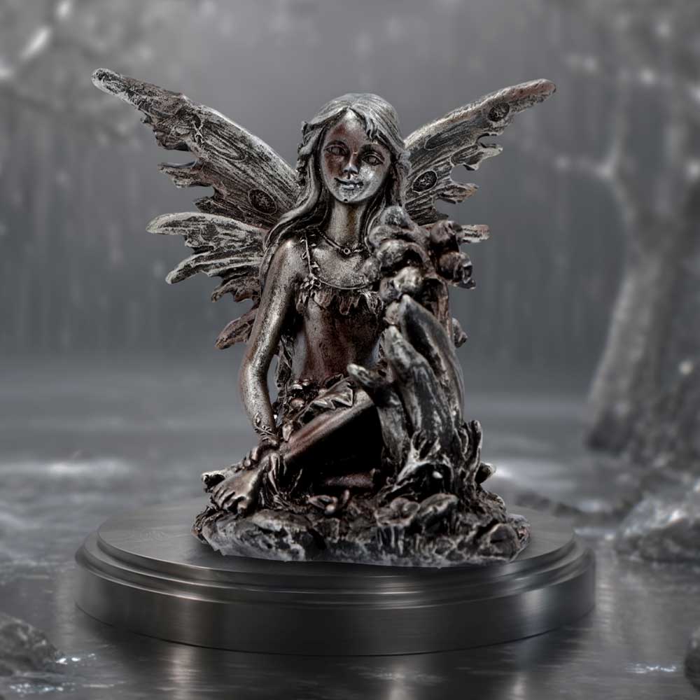 Fairy Sitting With Flower Figurine 9cm