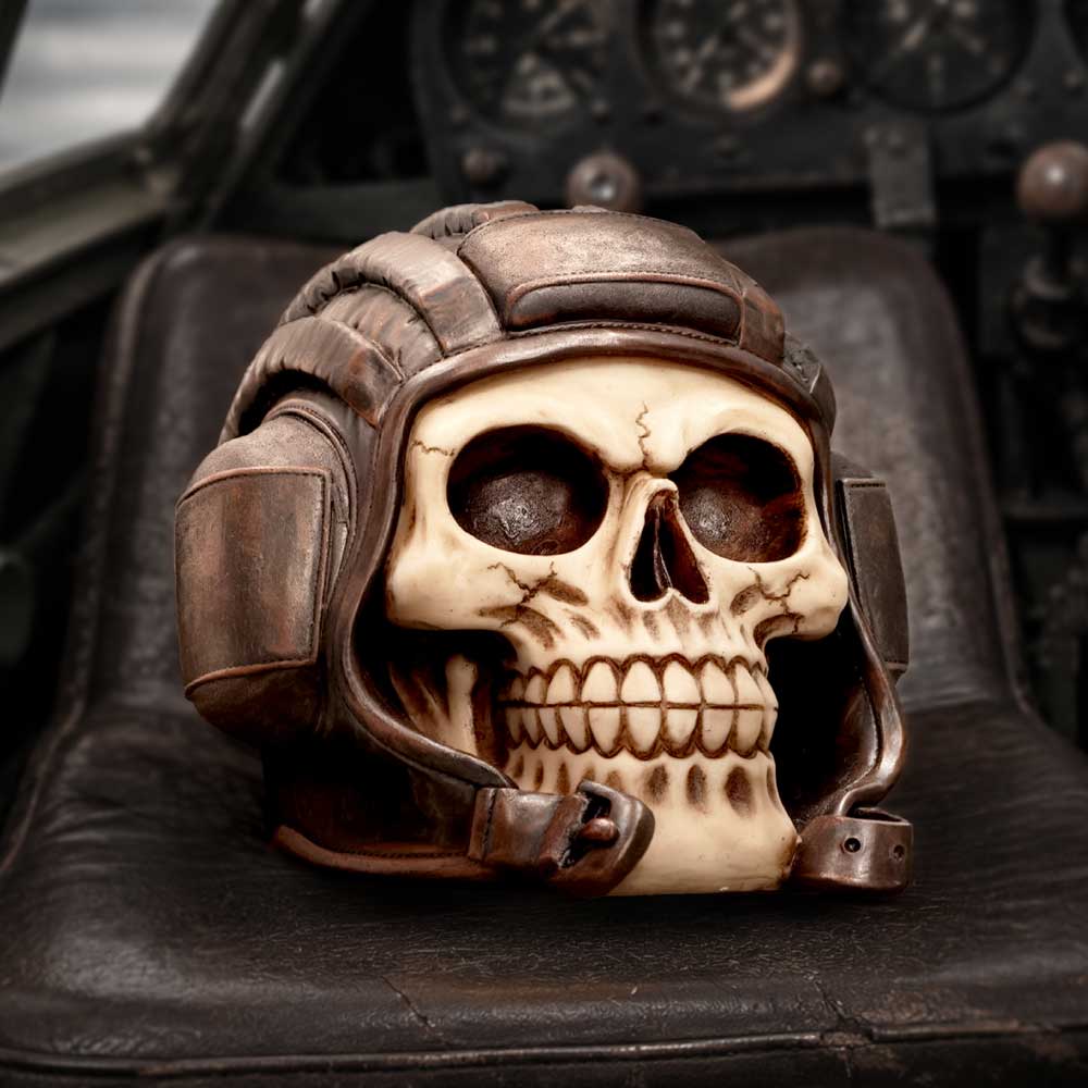 Tankman Skull Ornament 13cm