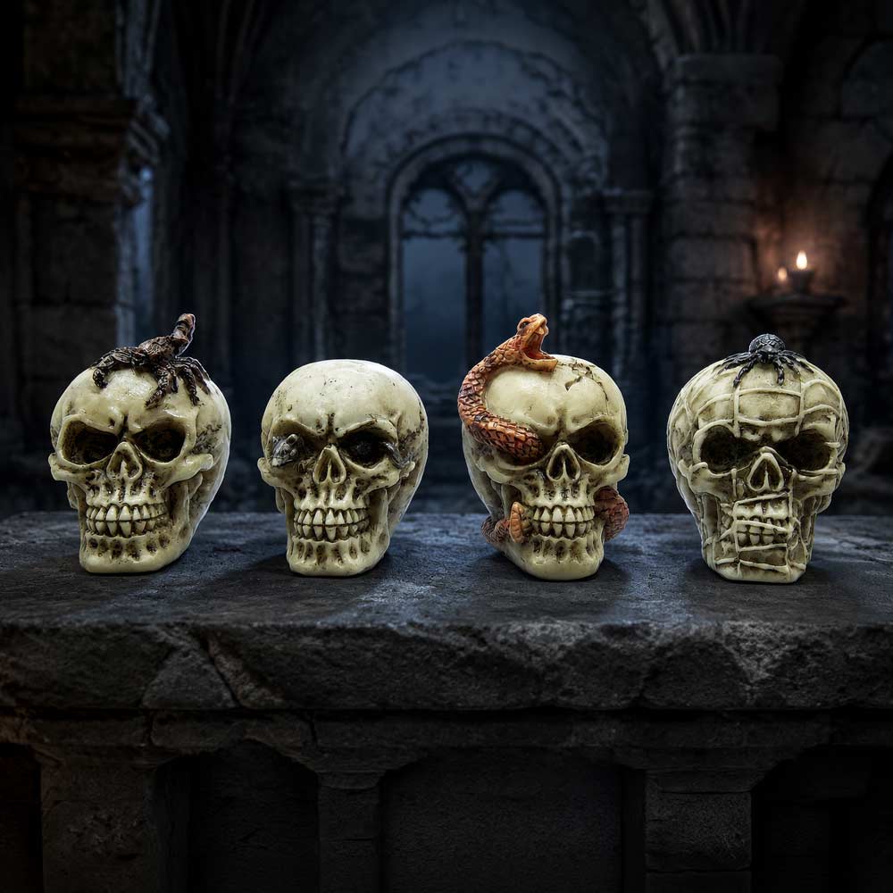 Crypt Keepers Pack of 24 Mini Skulls 3.7cm