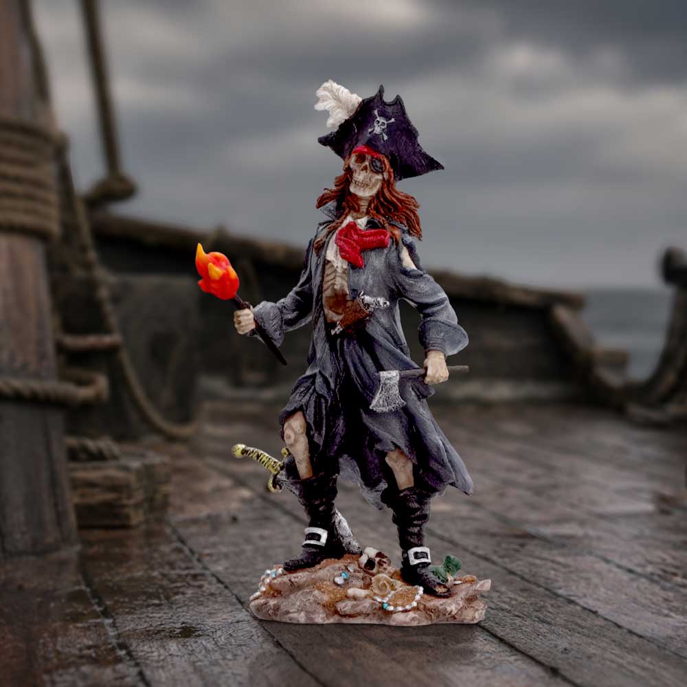 Skeletal Pirate Captain Figurine 24.2cm
