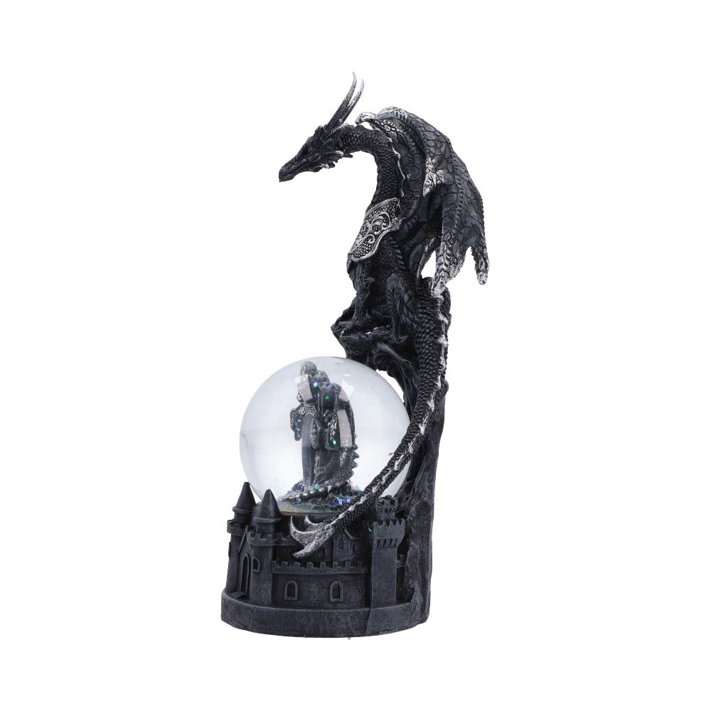 Black Dragon Snow Globe Cross Figurine 20.7cm